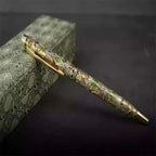 The Cloisonne Enamel Gold-Ground Swirl-Pattern Ballpoint Pen