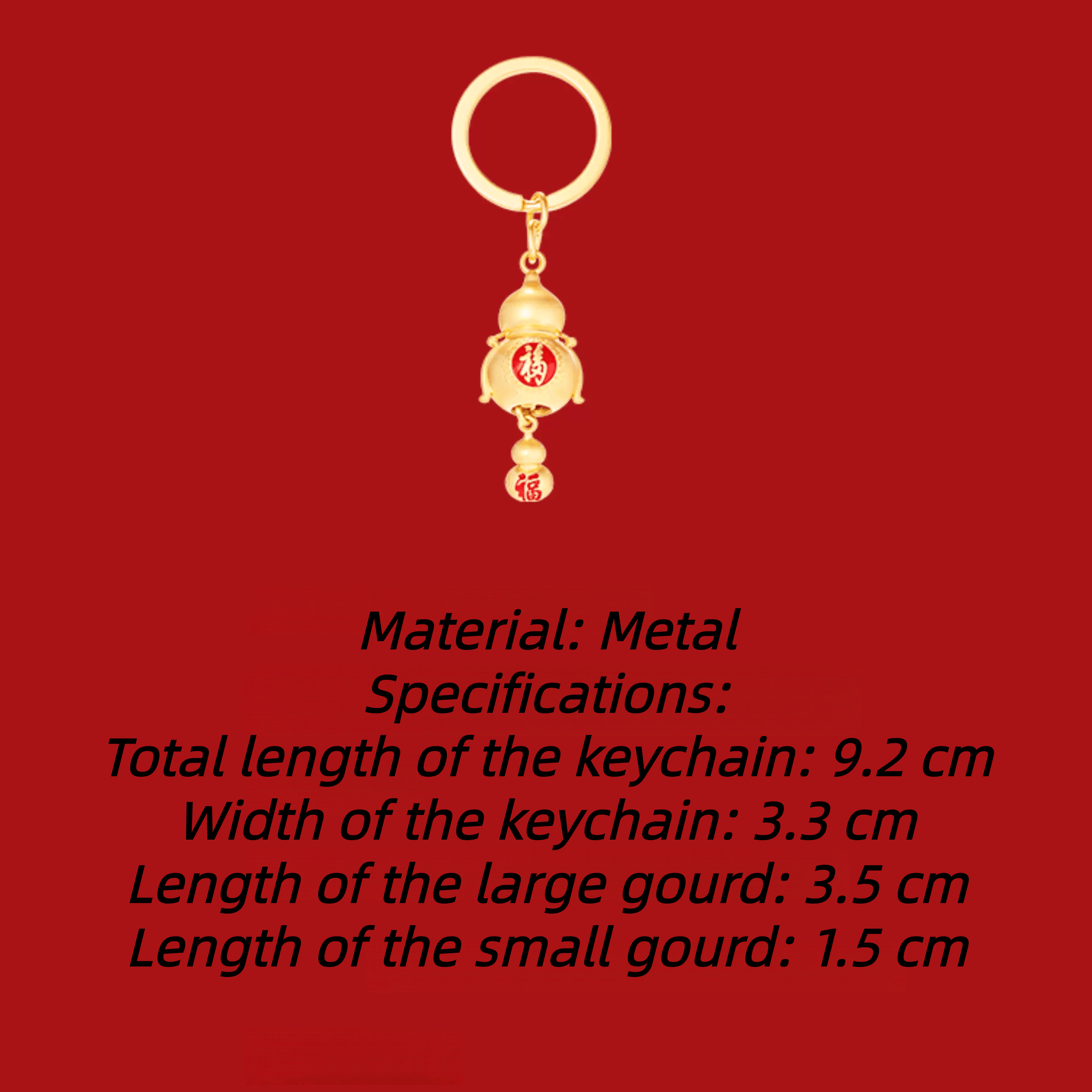 The Palace Museum Double Blessings Gourd Keychain