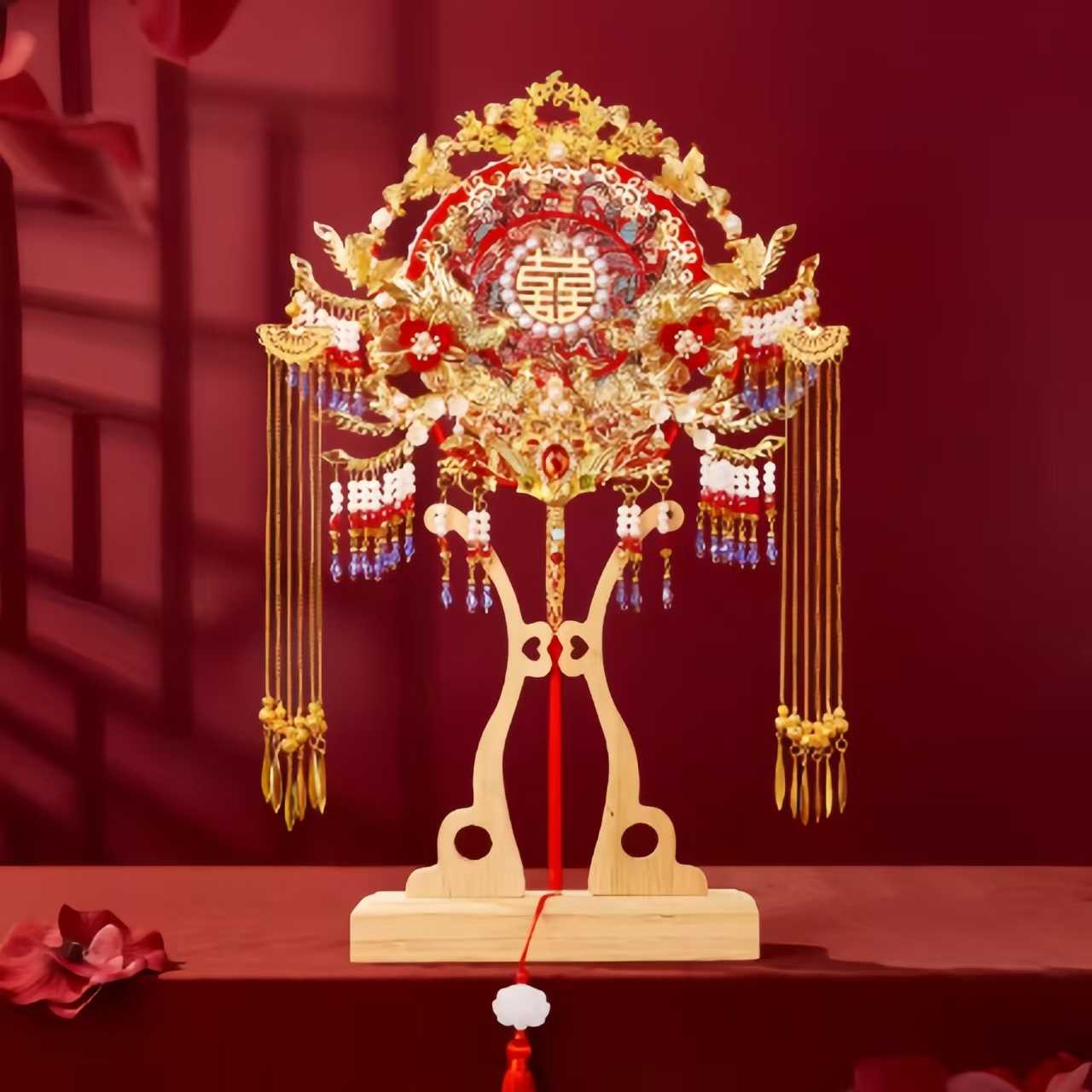 The Palace Museum Phoenix Crown and Brocade Robe with Round Fan Gift