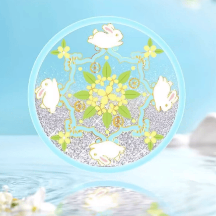 The Palace Museum Little Jade Rabbit Quicksand Silicone Coaster