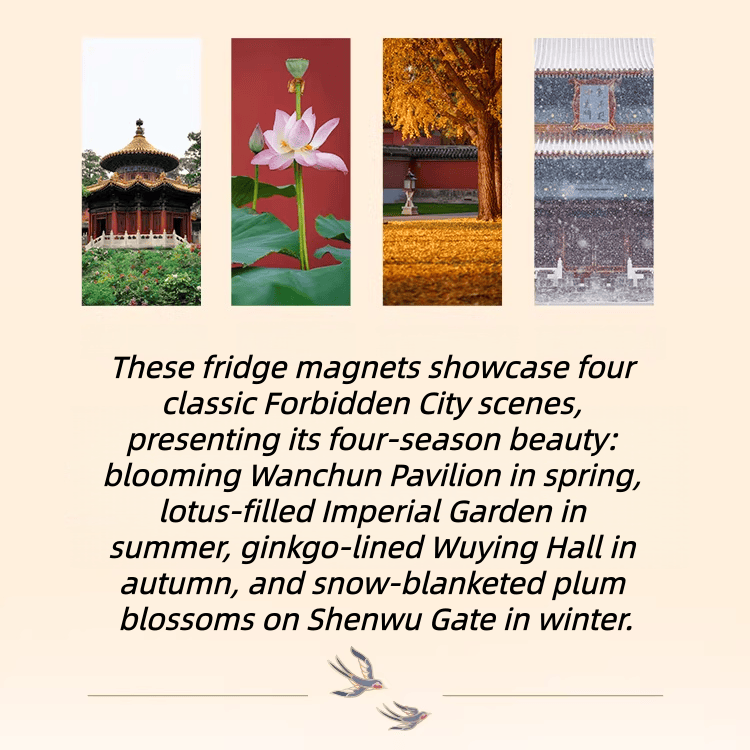 The Palace Museum Forbidden City Four Seasons Flowing Sand Magnet