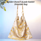 The Palace Museum Golden Branch & Jade Rabbit Shoulder Bag