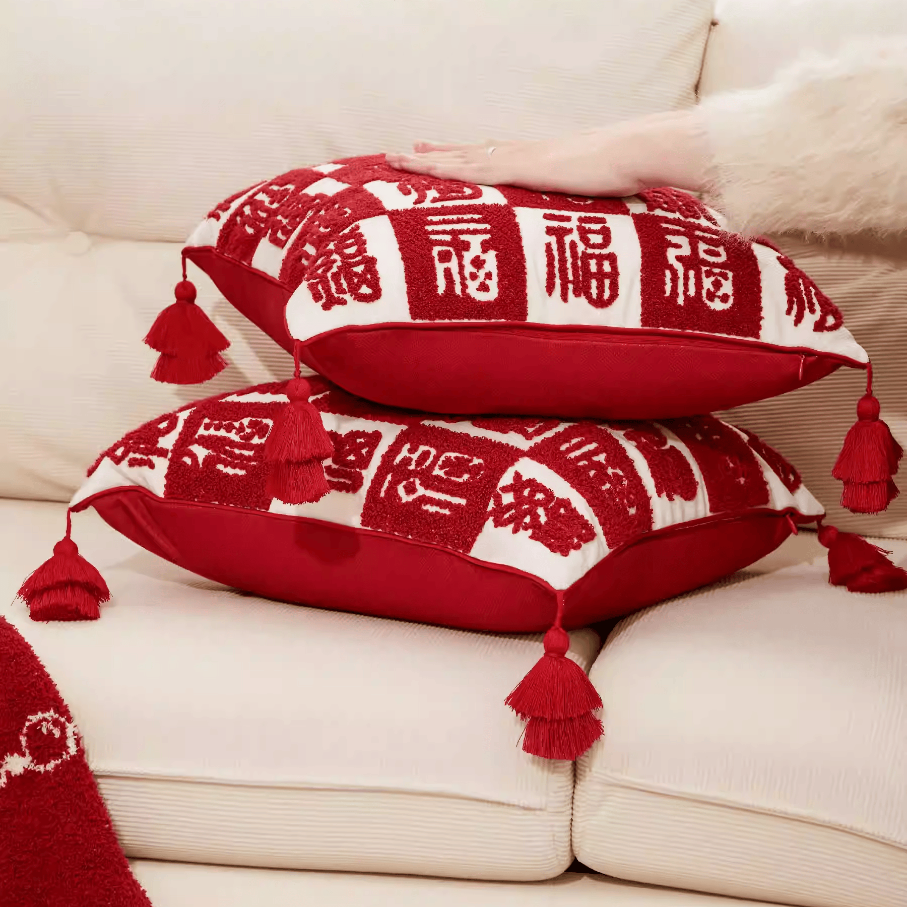 The Palace Museum Hundred Blessings Pillow & Sofa Cushion