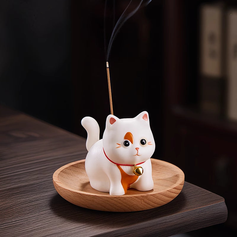 Shangxinle Forbidden City Cat Thread Incense Sandalwood Ornament