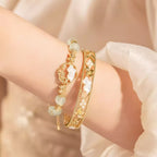 The Palace Museum Golden Branch Jade Rabbit Osmanthus Flower Bracelet