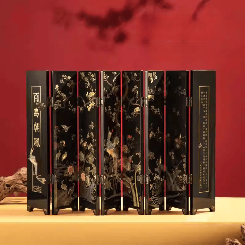 The Palace Museum Phoenix and Hundred Birds Tabletop Screen