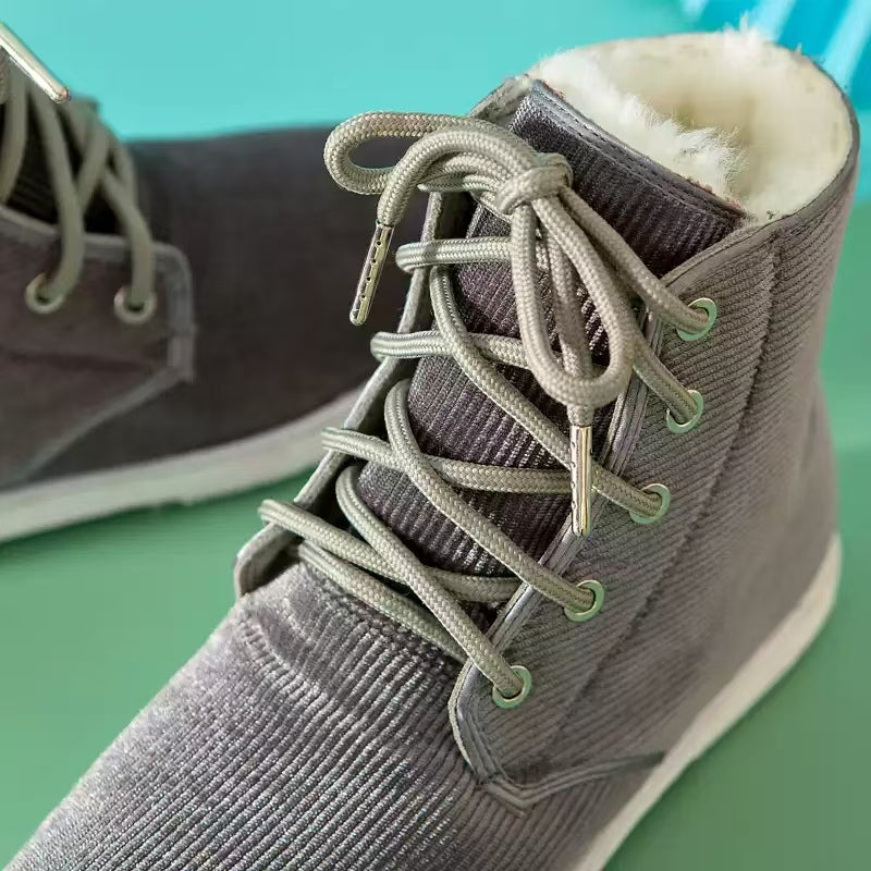 Neilan Sheng Wool Lining Corduroy Five-Eyelet Women's Boots