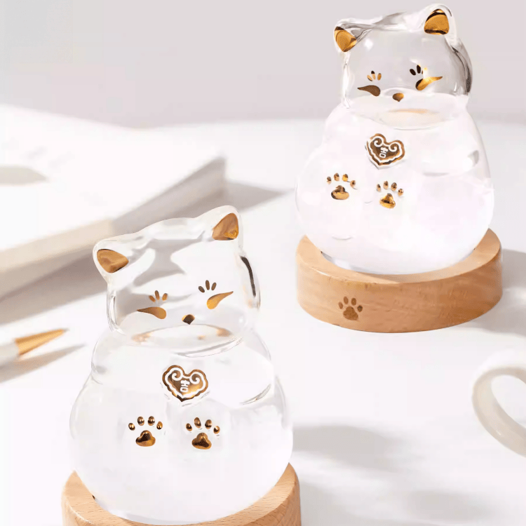 The Palace Museum Ruyi Cat Weather Forecast Storm Glass Night Light
