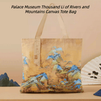 The Palace Museum Thousand Li of Rivers and Mountains Canvas Tote Bag