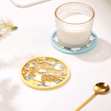 The Palace Museum Little Jade Rabbit Quicksand Silicone Coaster