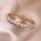 The Cloisonne Bangle Enamel Colorfast Blue-and-White Porcelain Women's