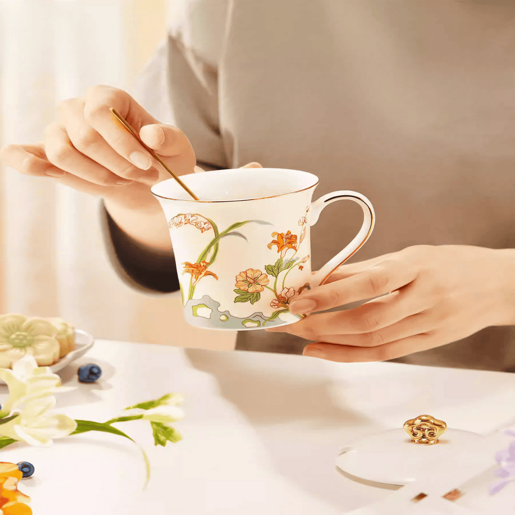The Palace Museum Daylily Carefree Bone China Mug