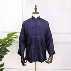 Rui Fu Xiang Chinese-Style Tang-Style Silk-Cotton Blend Men's Coats