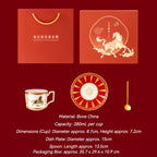 The Palace Museum Celestial Horse Auspicious Cup & Saucer Creative Gift Set Coffee Mug