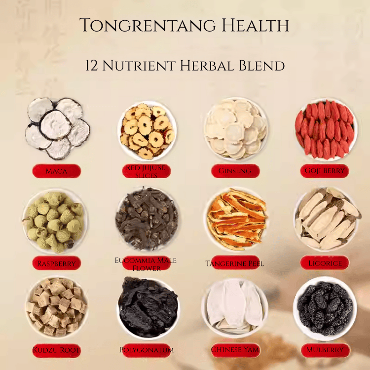 Beijing Tongrentang Ginseng Polygonatum Eucommia Male Flower Tea