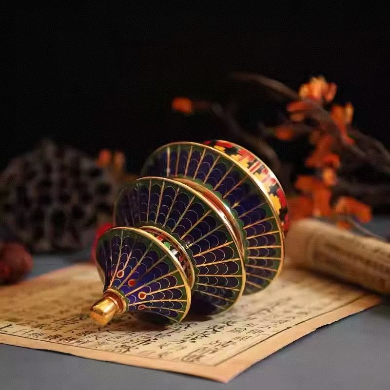 The Cloisonne Enamel on Copper Base with Polished Surface Temple of Heaven Ornament