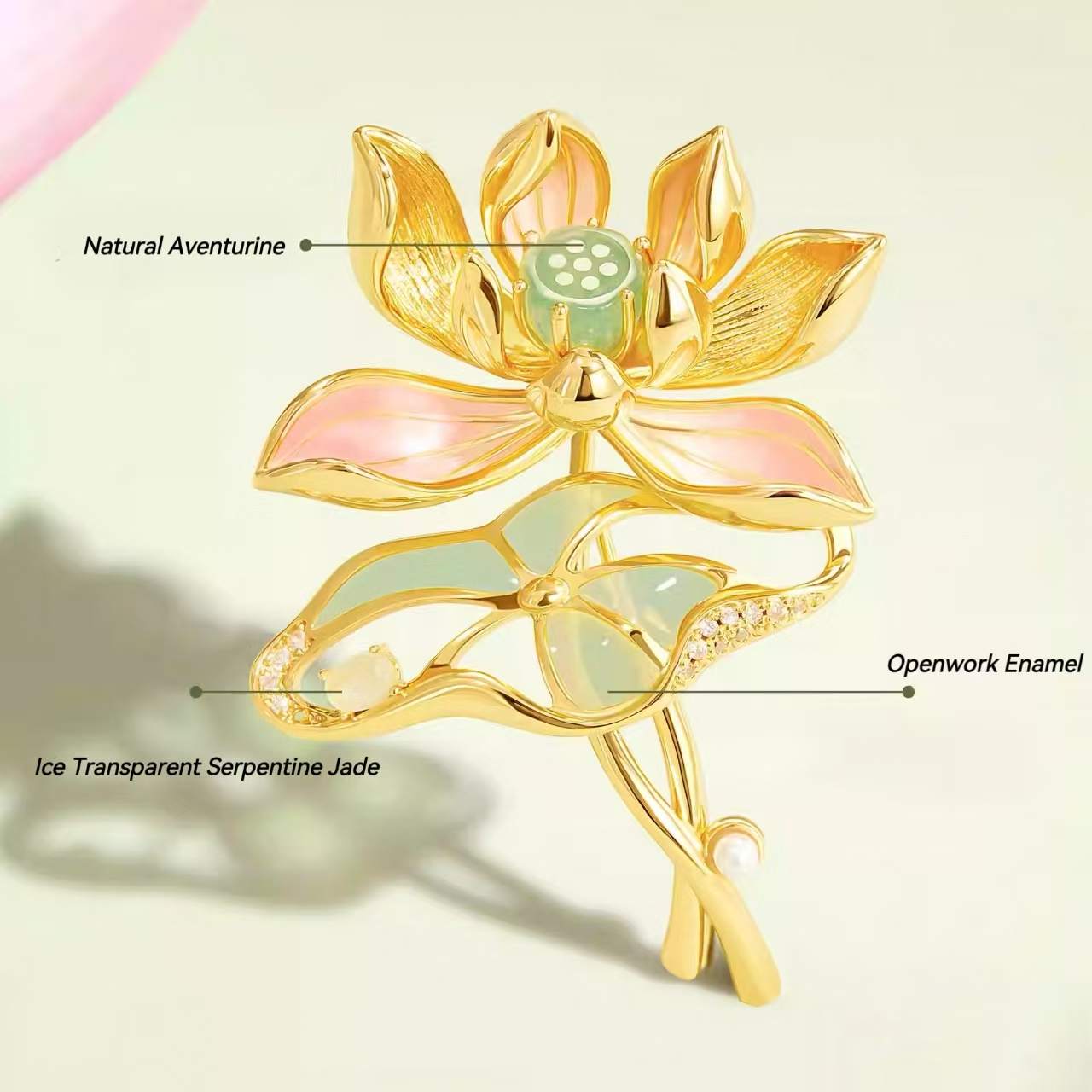 The Palace Museum Lotus Brooch