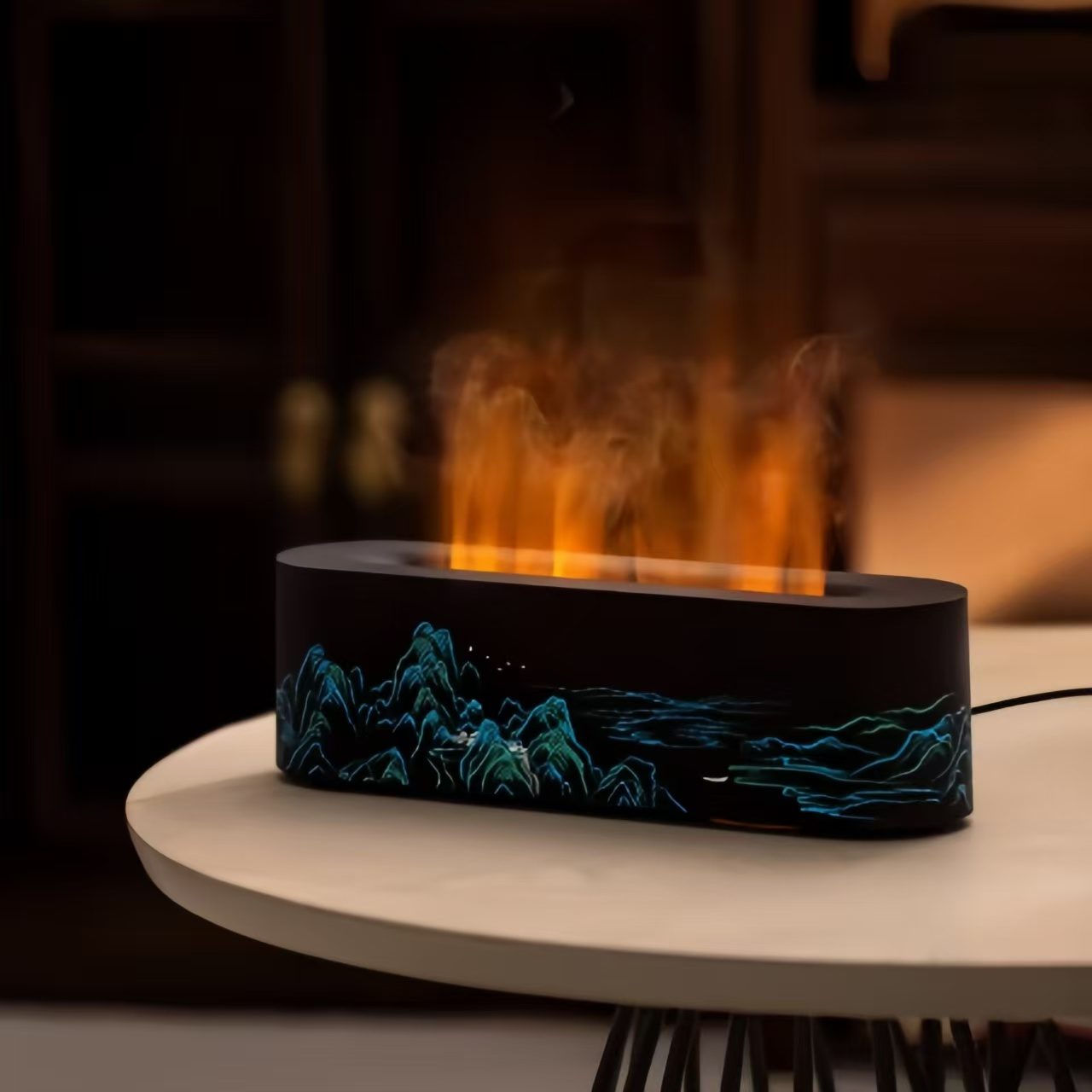 The Palace Museum Flame Humidifier Aromatherapy Night Light