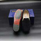 Neilan Sheng  Leather-Inlaid Core Sole Woolen Warm Casual Loafer Men's Shoes