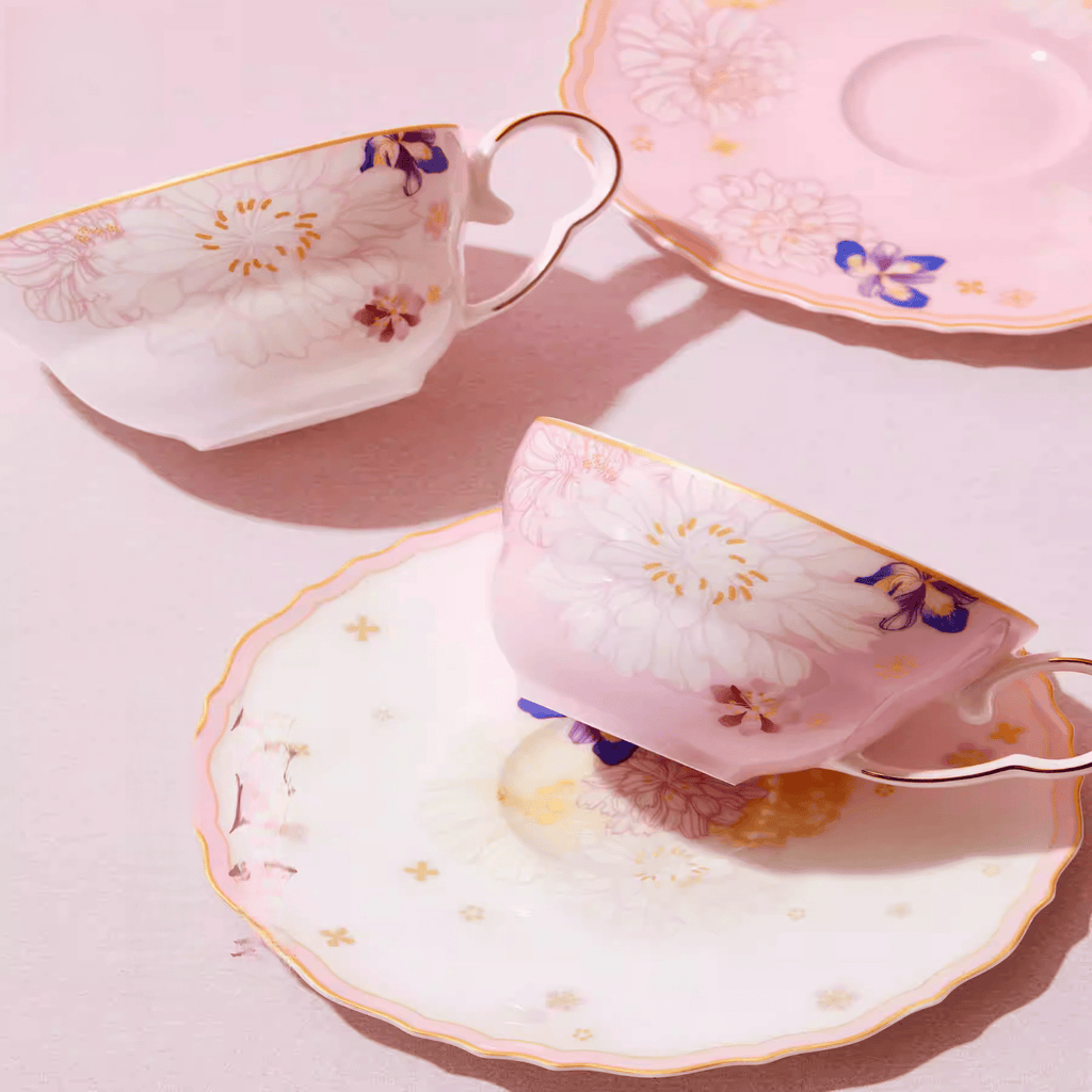The Palace Museum Hundred Flowers Bone China Cup & Saucer Gift Set