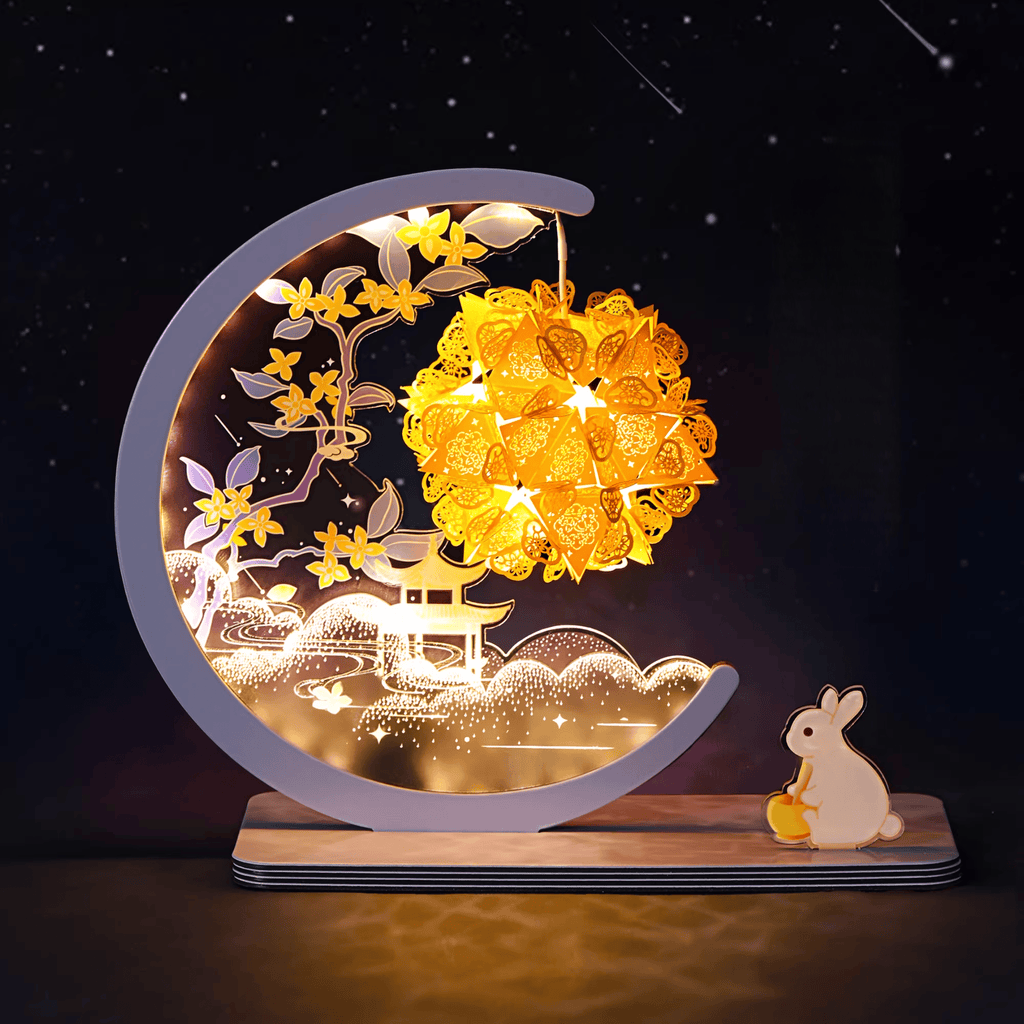 The Palace Museum Blossom & Moonlit Night Paper Carving Lamp
