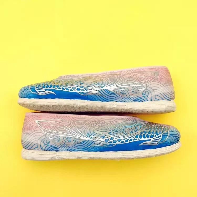 Neilan Sheng Wenyao Fish Ripple-Patterned Flats Women's Shoes