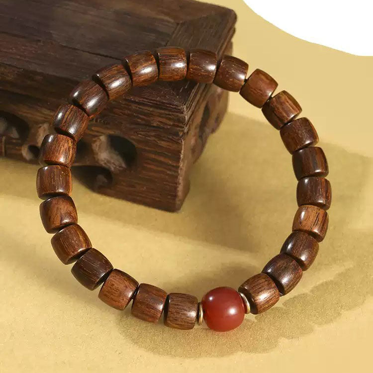 Shangxinle Forbidden City Straight-Cut Bead Red Agate Bracelet