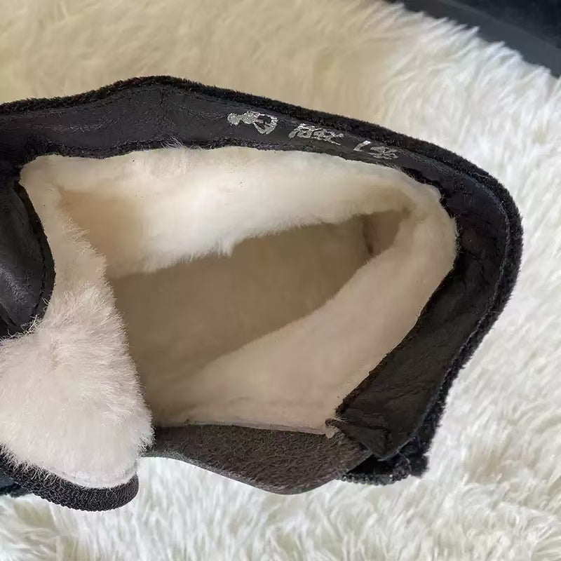 Neilan Sheng  Half-Wool Lining Zipper Warm  Women's Shoes