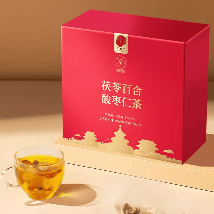 Beijing Tongrentang Sour Jujube Seed Lily Bulb & Poria Cocos Herbal Tea