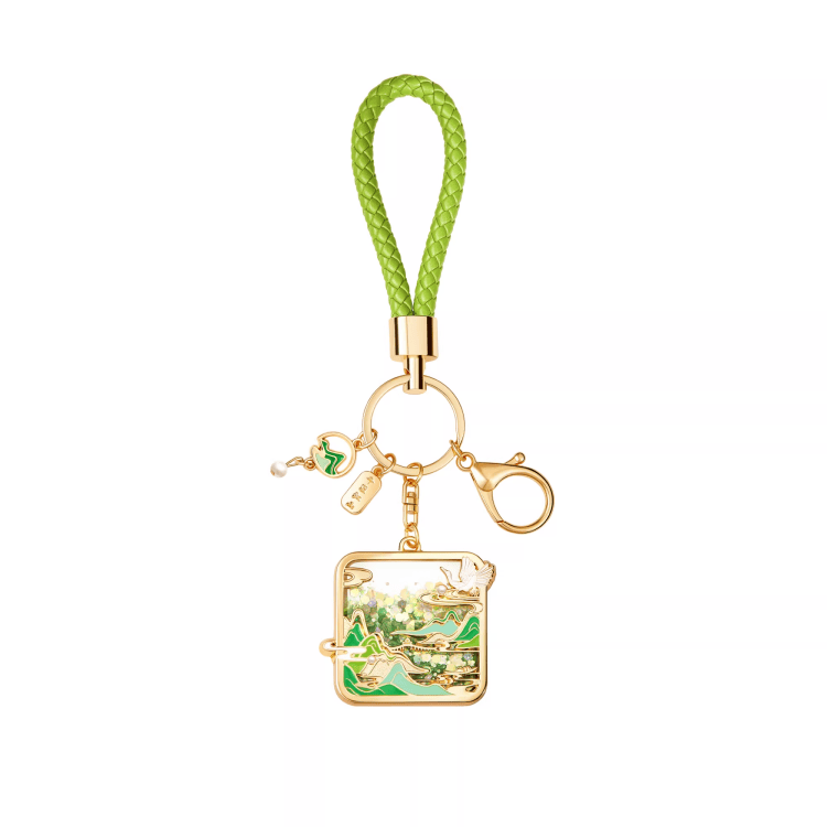 The Palace Museum River and Mountains in a Thousand Miles Sand-Flow Keychain