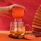 Shangxinle Forbidden City Persimmon-Shaped Glass Tea Cup