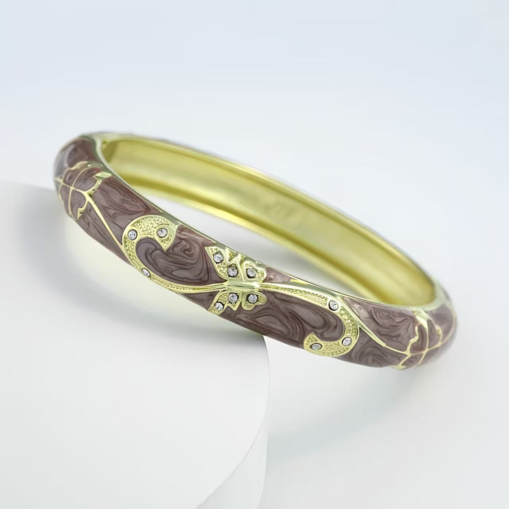 The Cloisonne Bangle Bracelet - Wide Band & Large Circle Women's Enameled