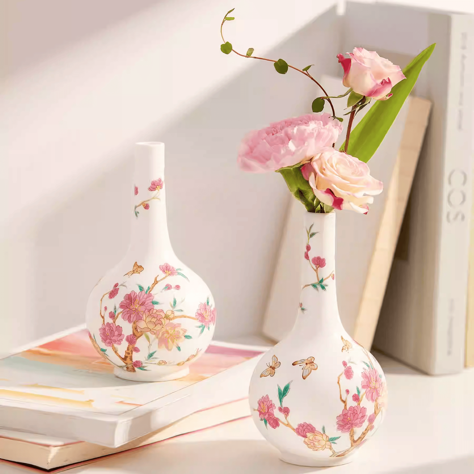 The Palace Museum Butterfly Dance Among Blossoms Ceramic Vase