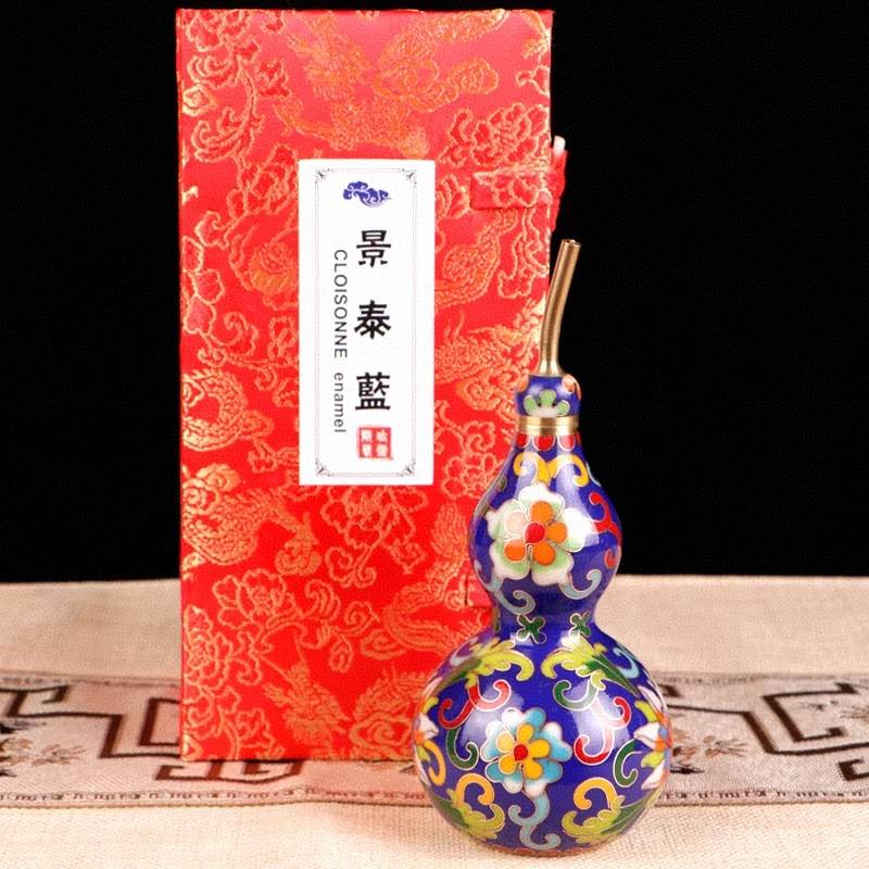 The Cloisonne Copper Gourd with Enamel Inlay Decorative Ornaments