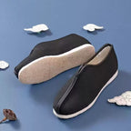 Neilan Sheng Camel Saddle Wool Felt Cotton Men's Shoes