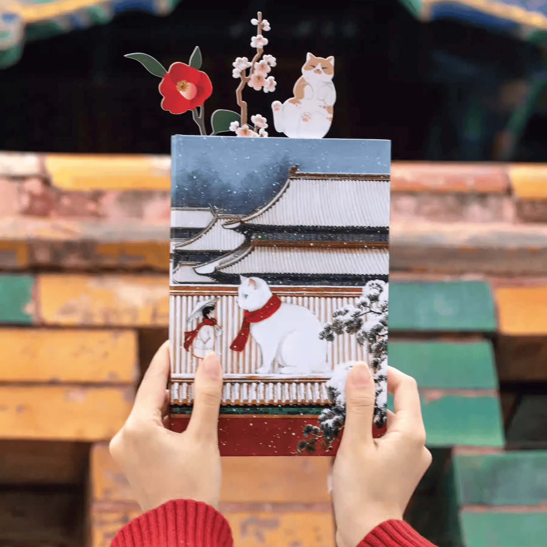 The Palace Museum Cat Four Seasons Hand-Painted Set