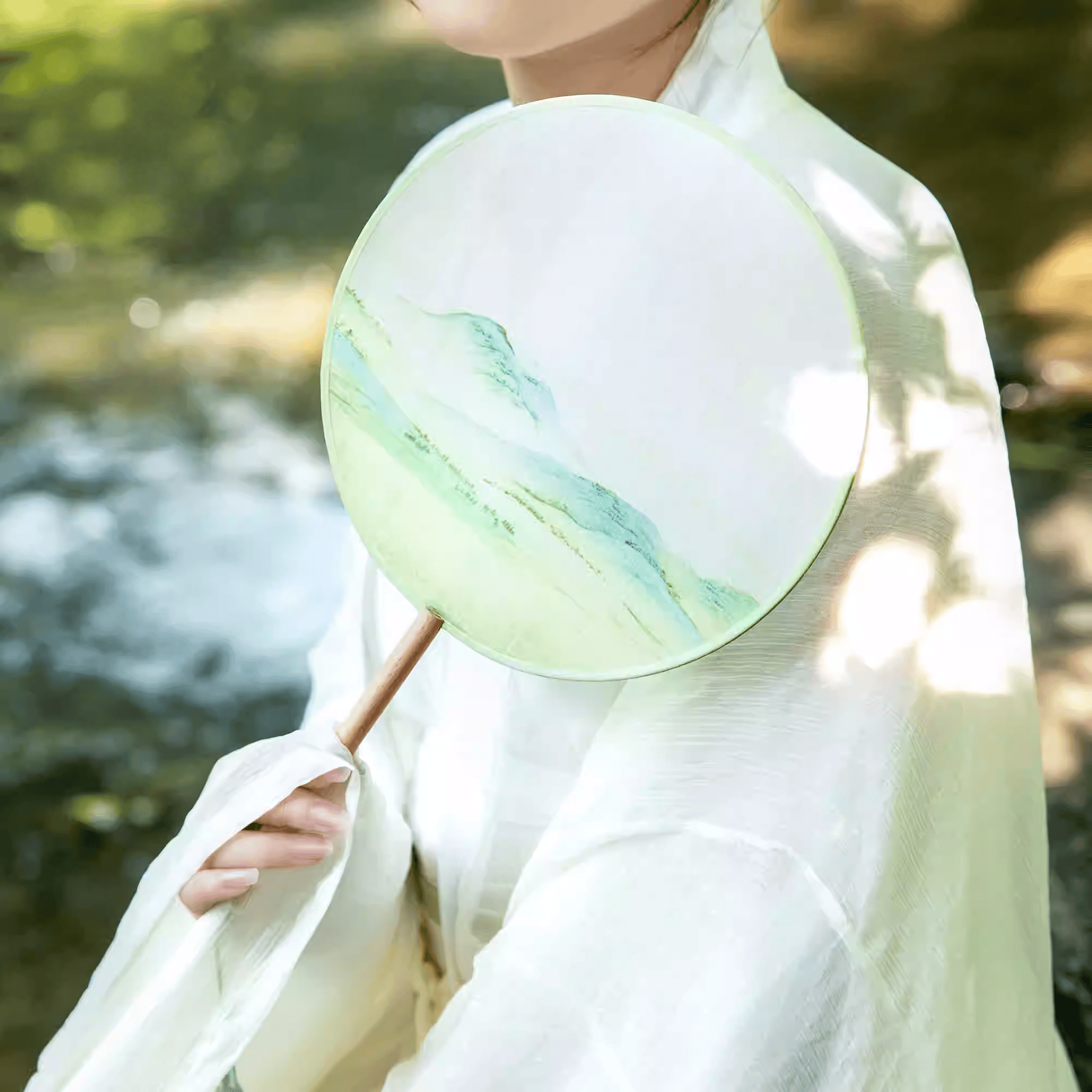 The Palace Museum Qianli Jiangshan Pure Silk Round Fan