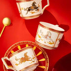 The Palace Museum Celestial Horse Auspicious Cup & Saucer Creative Gift Set Coffee Mug