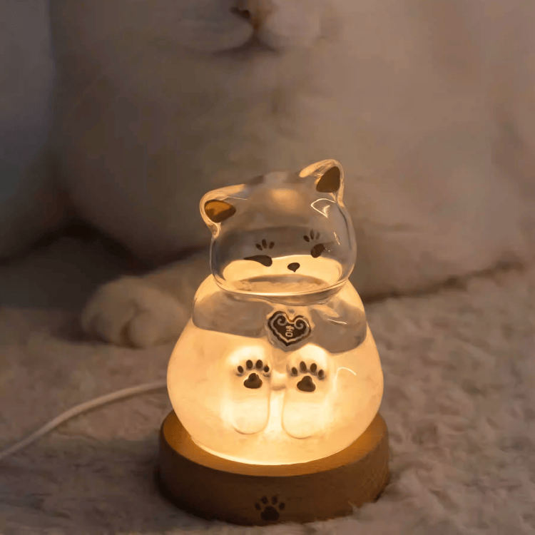 The Palace Museum Ruyi Cat Weather Forecast Storm Glass Night Light
