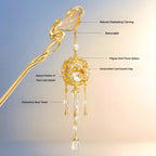 The Palace Museum Moon Rabbit Tassel Hairpin Amidst the Clouds