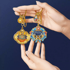 The Palace Museum Chased Ruyi Scepter & Pearl-Jade Quicksand Keychain