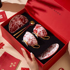 Shangxinle Forbidden City Rose Fragrance Coffee Cup Pair