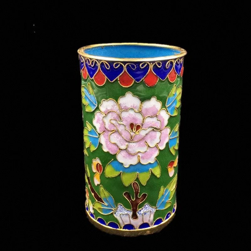 The Cloisonne Ornament 4-Inch Filigree Pen Holder