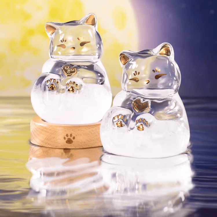The Palace Museum Ruyi Cat Weather Forecast Storm Glass Night Light
