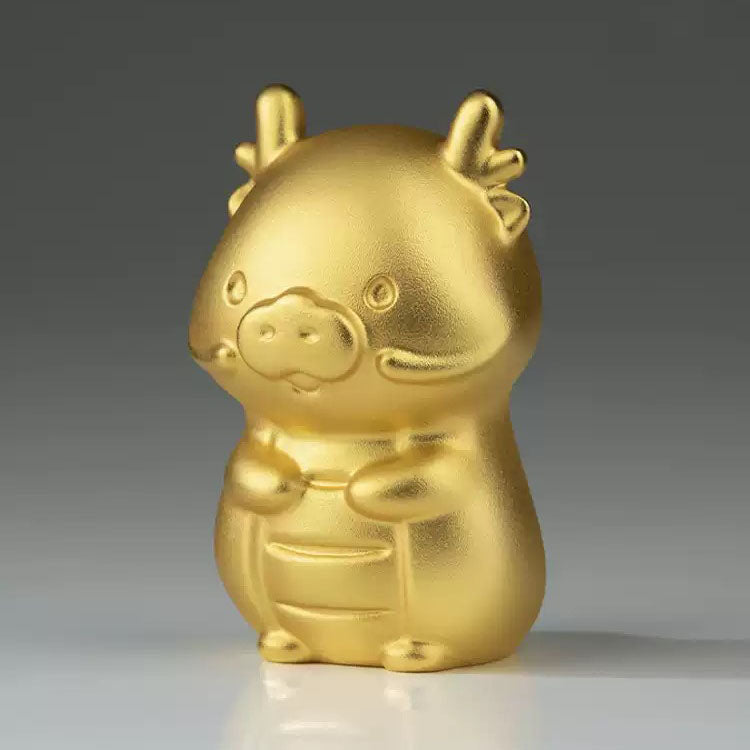 Shangxinle Forbidden City Golden Dragon Office Desk Copper Ornament