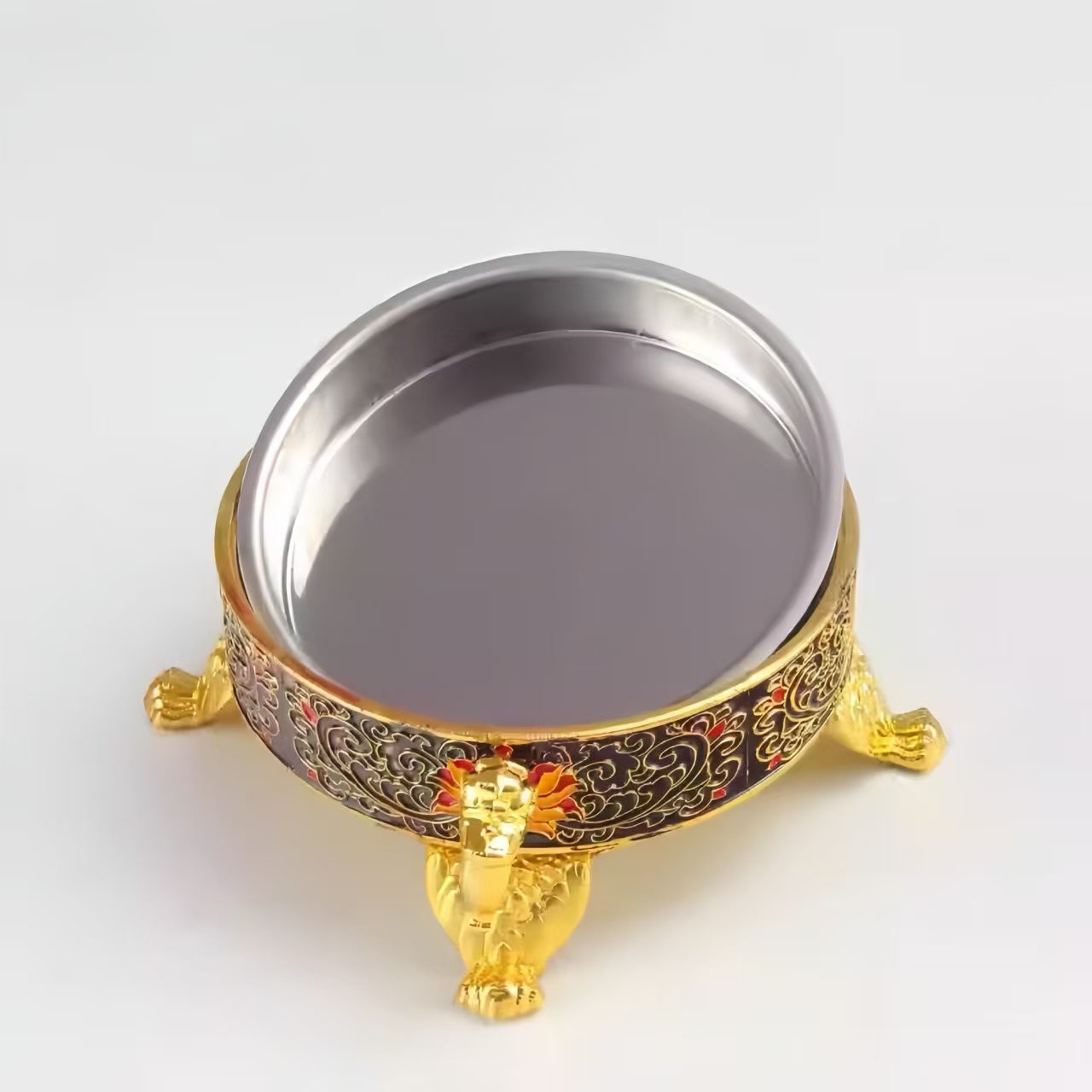 The Cloisonne Enameled Buddha Altar Incense Burner Copper Alloy