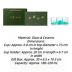 The Palace Museum Panorama of Rivers and Mountains Glass Cup Set