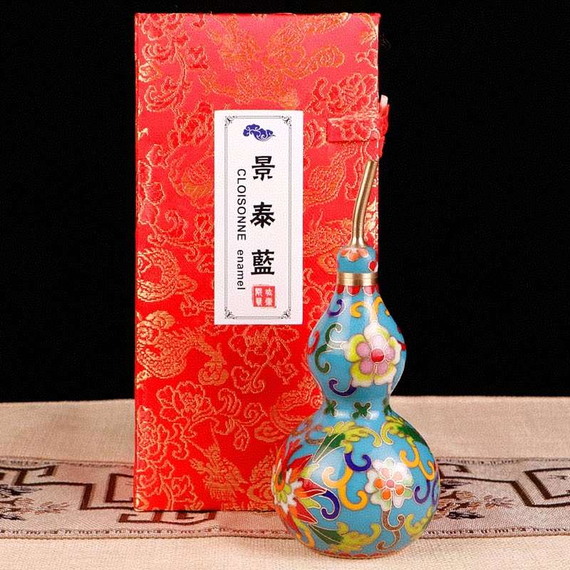 The Cloisonne Copper Gourd with Enamel Inlay Decorative Ornaments