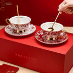 Shangxinle Forbidden City Rose Fragrance Coffee Cup Pair