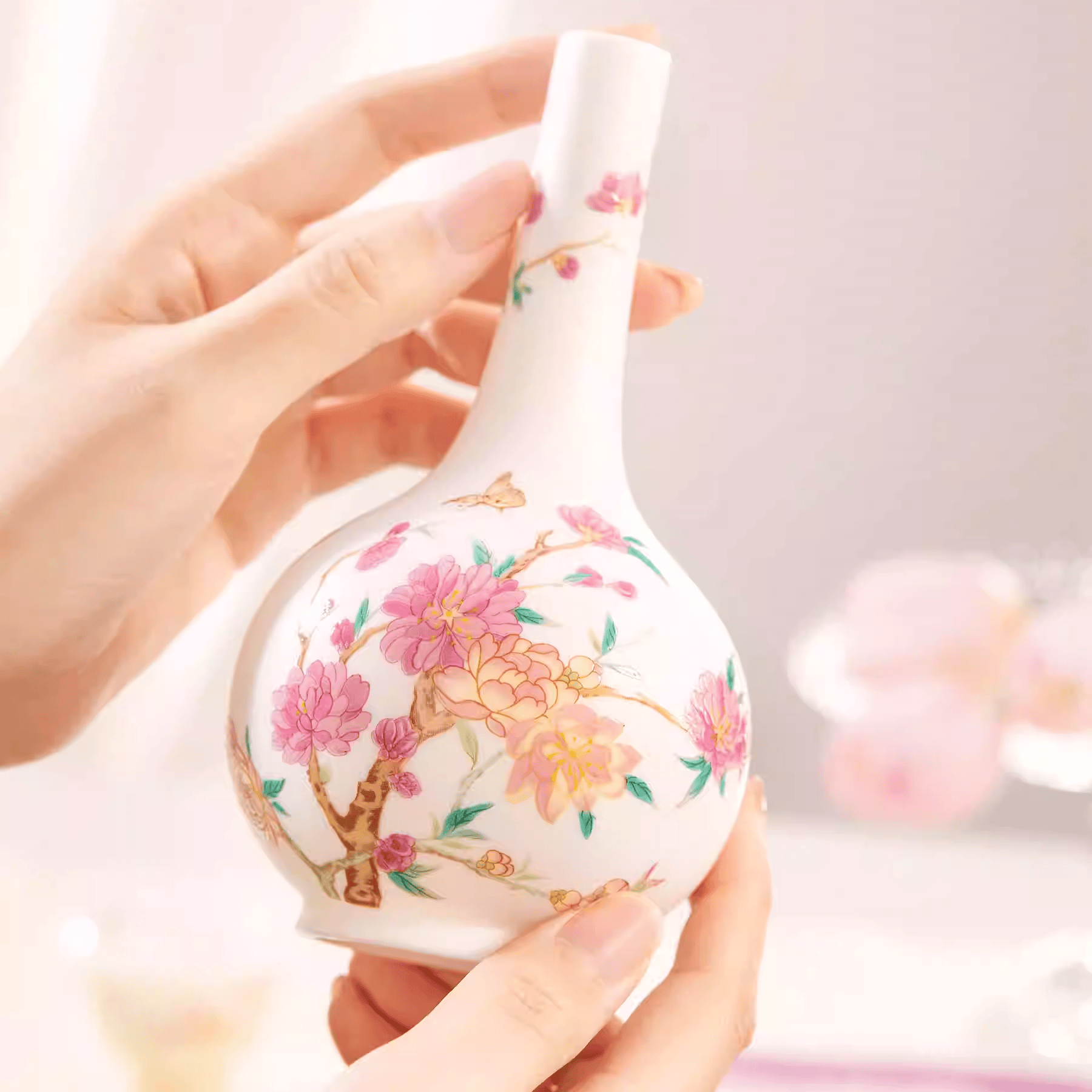 The Palace Museum Butterfly Dance Among Blossoms Ceramic Vase